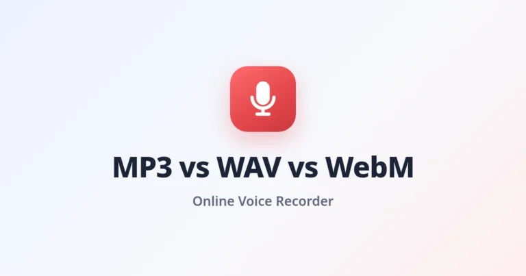 MP3 vs WAV vs WebM: Which Format Should You Download?